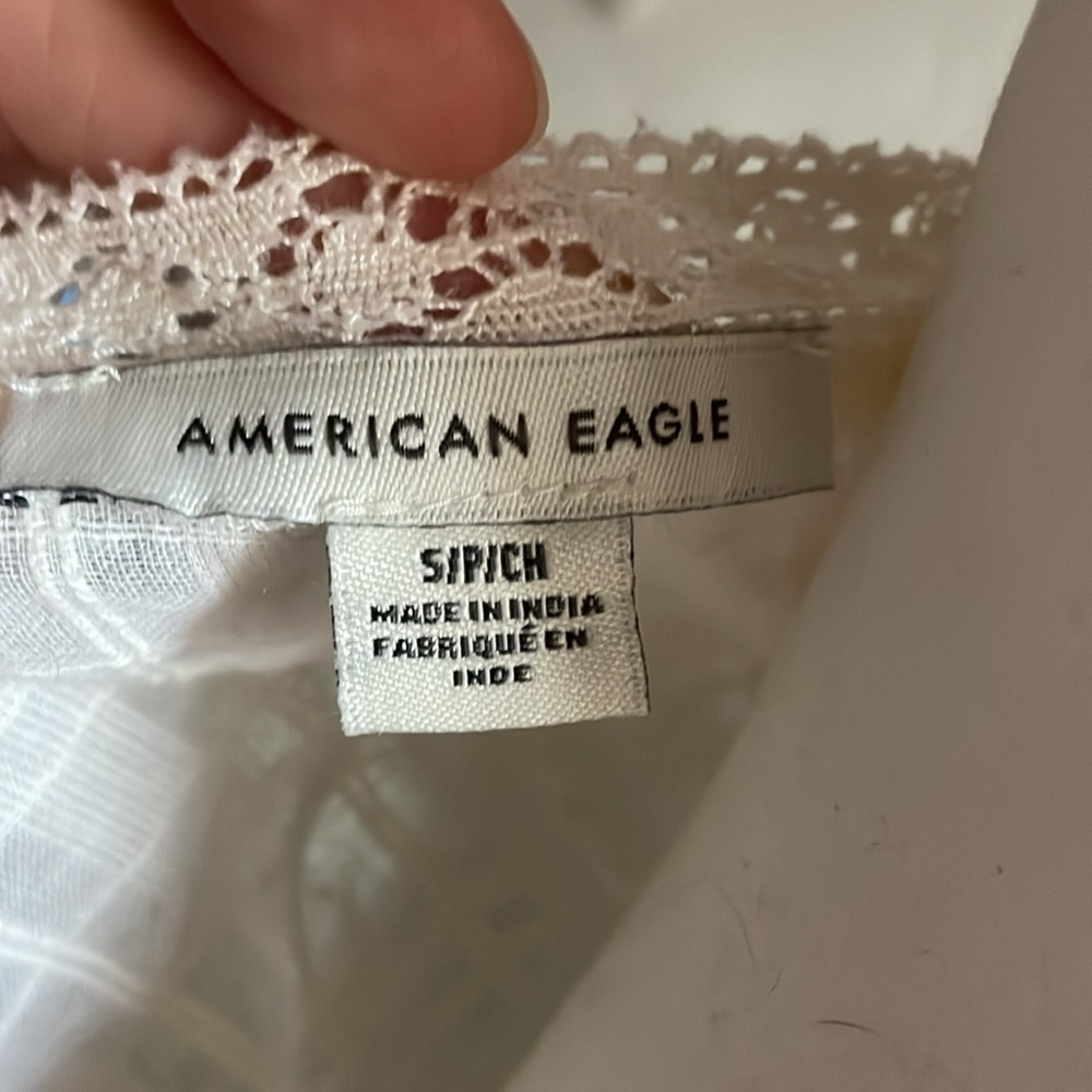 American Eagle Outfitters Cream Long Sleeve Mini Dress - Picture 2 of 8